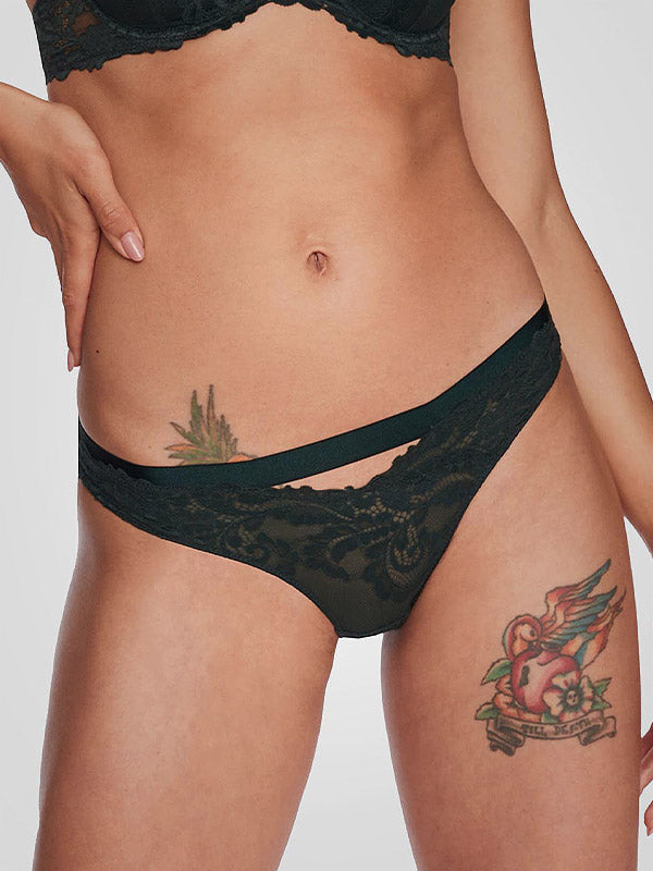 Esotiq Lace Brief Lynn Dark Green
