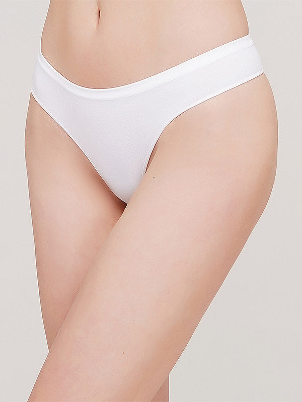 Giulia Microfibre Thong Panties Ronya White