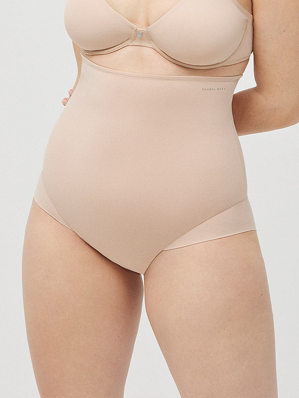 Ysabel Mora High-waisted Cotton Corrective Briefs Rosario Nude