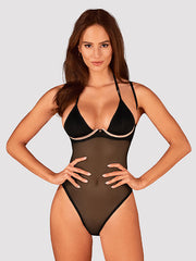 Obsesive seksualus tiulio triko "Selinne Black - Nude"