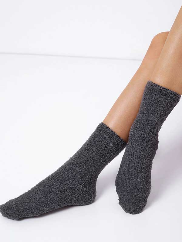 Aruelle Set of 2 Pairs of Warm Socks Lovely Pink - Grey
