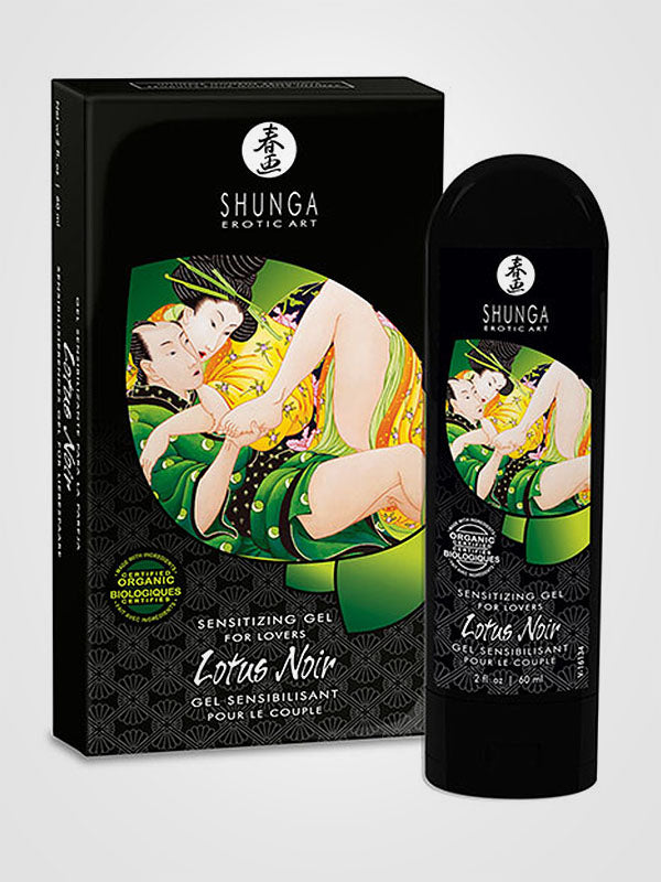 Shunga stimuliuojantis gelis porai "Lotus Noir Green"