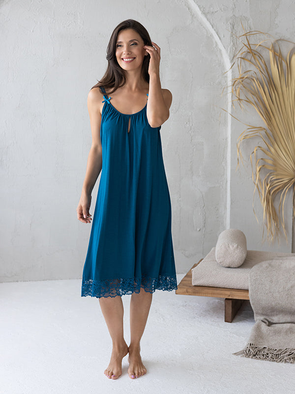Lega ilgi viskoziniai naktiniai "Mari Sea Blue"