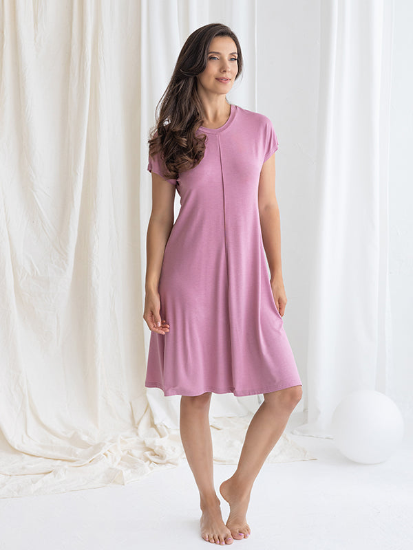 Lega ilgi viskoziniai naktiniai "Teresa Dusty Pink"