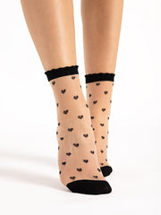 Fiore raštuotos kojinaitės "Iris 20 Den Nude - Black"