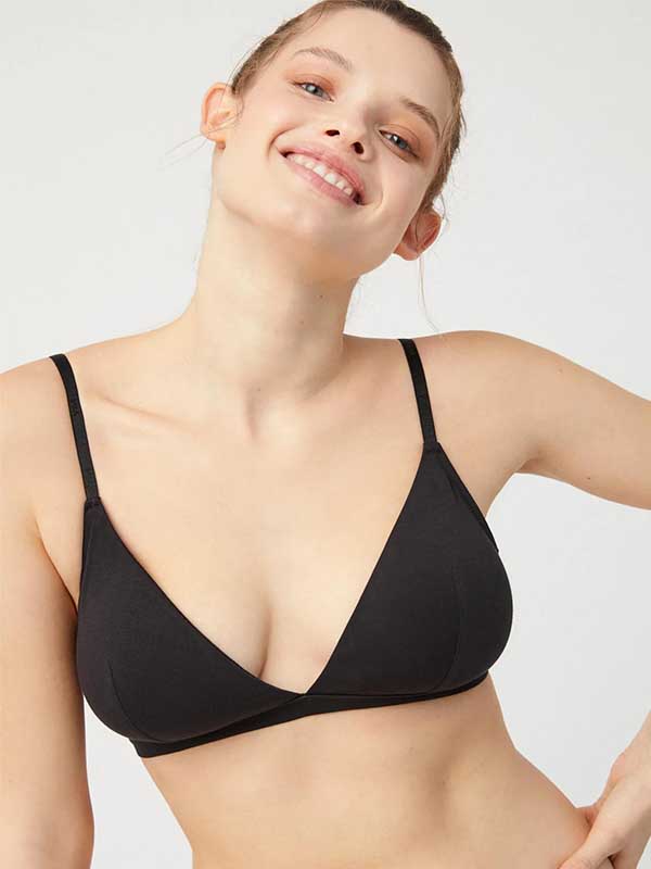 Ysabel Mora Cotton and Modal Bra Nelida Black