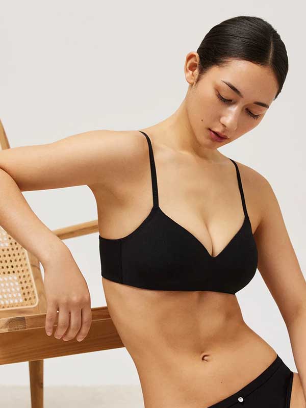 Ysabel Mora Cotton and Modal Bra Veronica Black