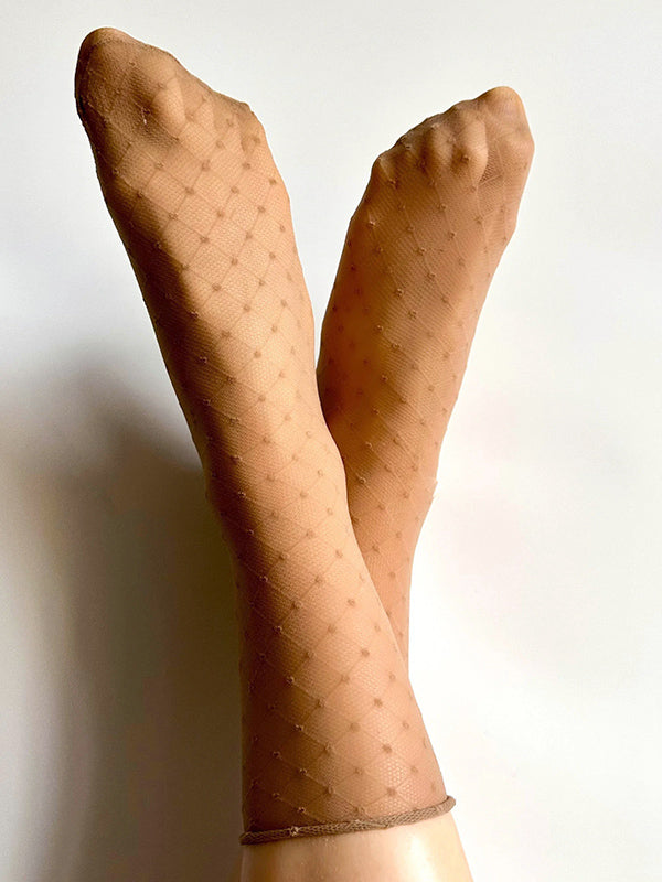 Veneziana Patterned Socks Sofia Nude