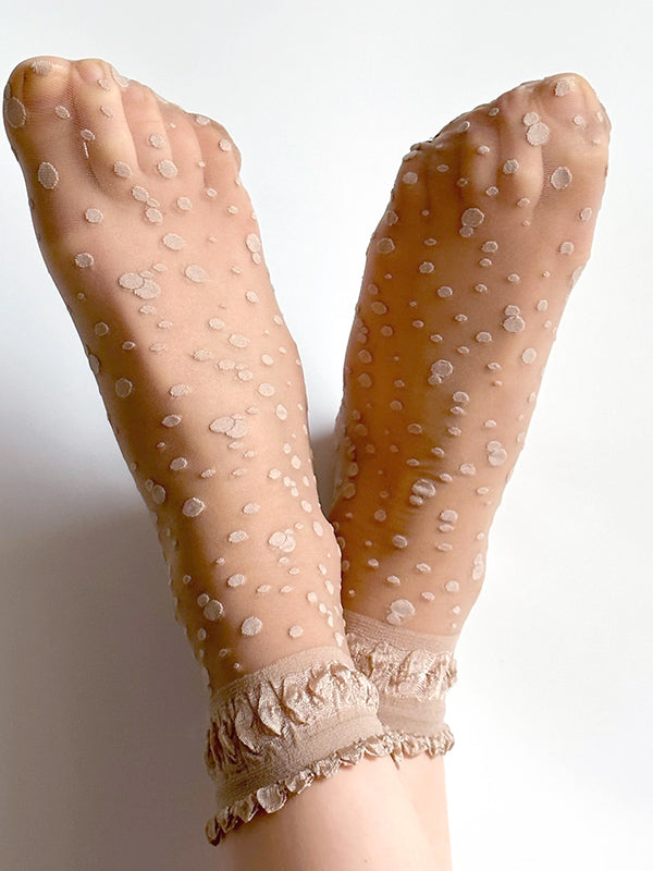 Veneziana Patterned Socks Elvira Nude