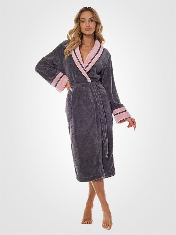 L&L ilgas chalatas "Madame Graphite - Pink"