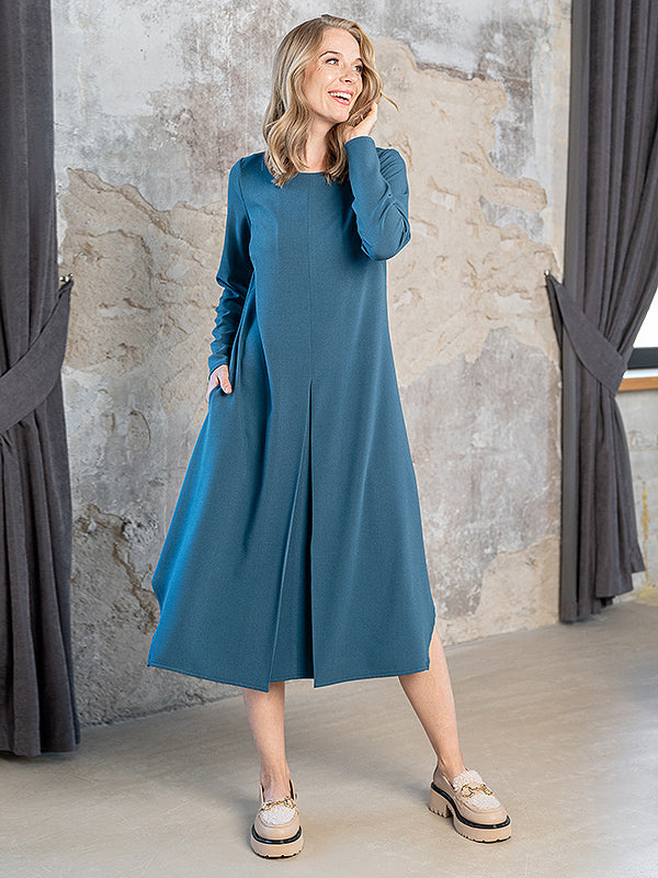 Lega Loose-cut Midi Dress Adriana Turquoise