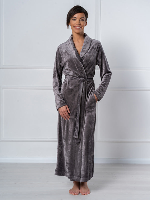 Belmanetti Long Cotton Robe Dora Shark Velour