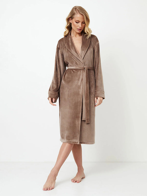 Aruelle minkštas chalatas "Choco Brown"