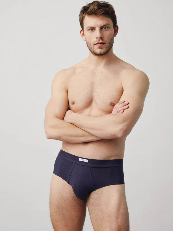 Ysabel Mora Men's Cotton Brief Brian Navy