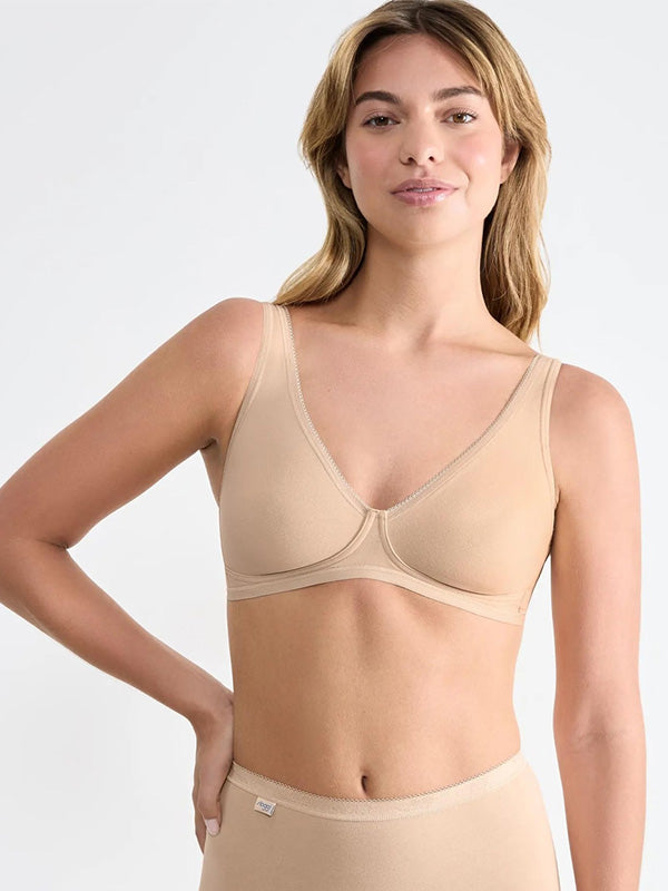 Sloggi medvilninė liemenėlė be lankelių "Basic + Nude"