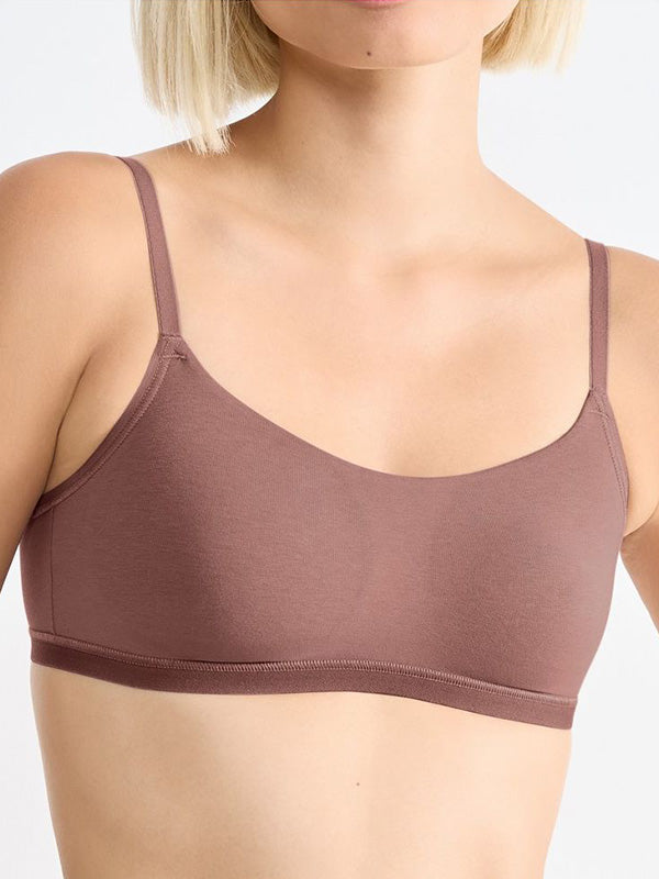 Sloggi organinės medvilnės minkšta liemenėlė "Go Daily Top Dark Pink"