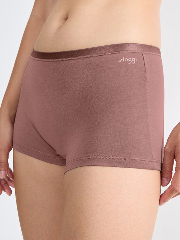 Sloggi Set of 3 everyday organic cotton shorts Go Daily Dark Pink