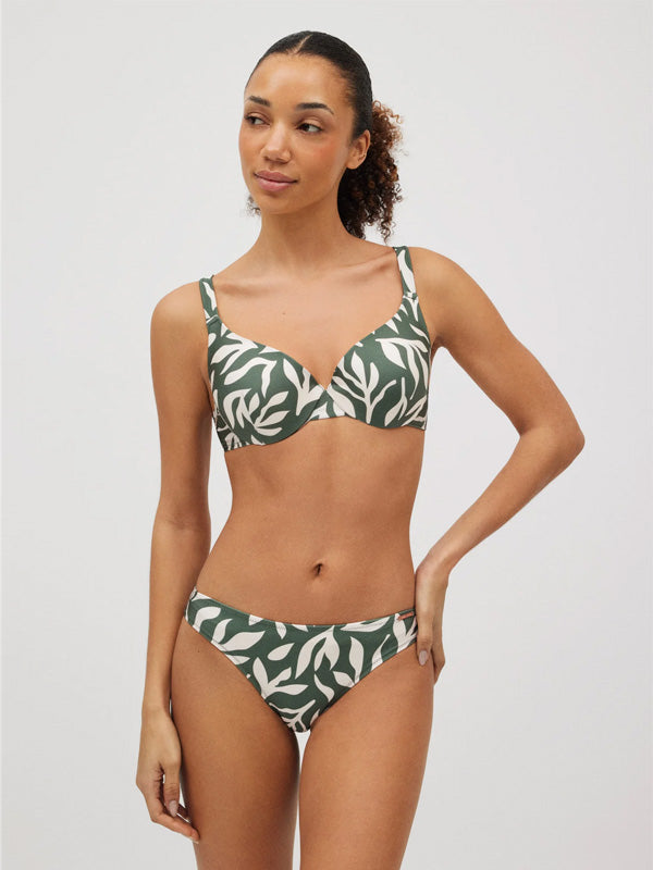 Ysabel Mora Molded Bikini Swimsuit Cory Moss - Beige Floral Print
