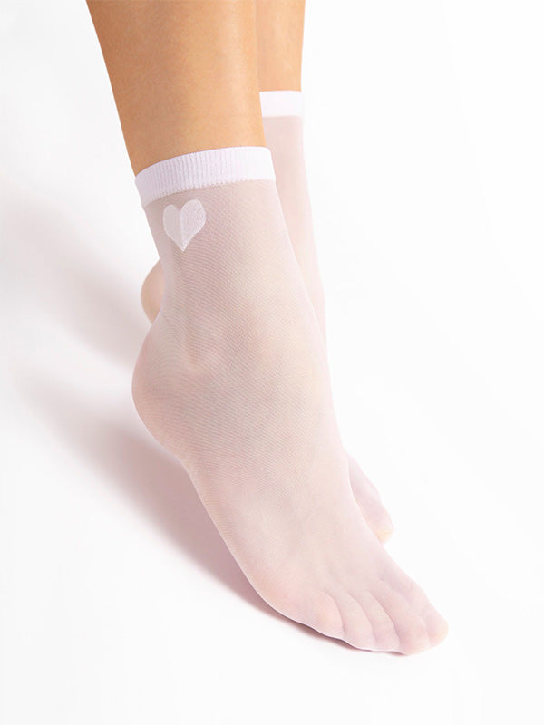 Fiore Patterned Socks Cupido White