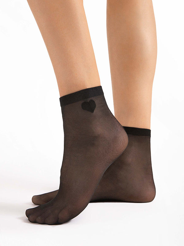 Fiore Patterned Socks Cupido Black