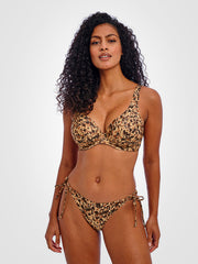 Freya bikini maudymosi kostiumėlis su lankeliais "Arizona Wave Brown - Black Lurex"