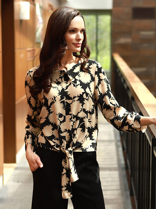 Lega Viscose Blouse Seraphina Black - Beige