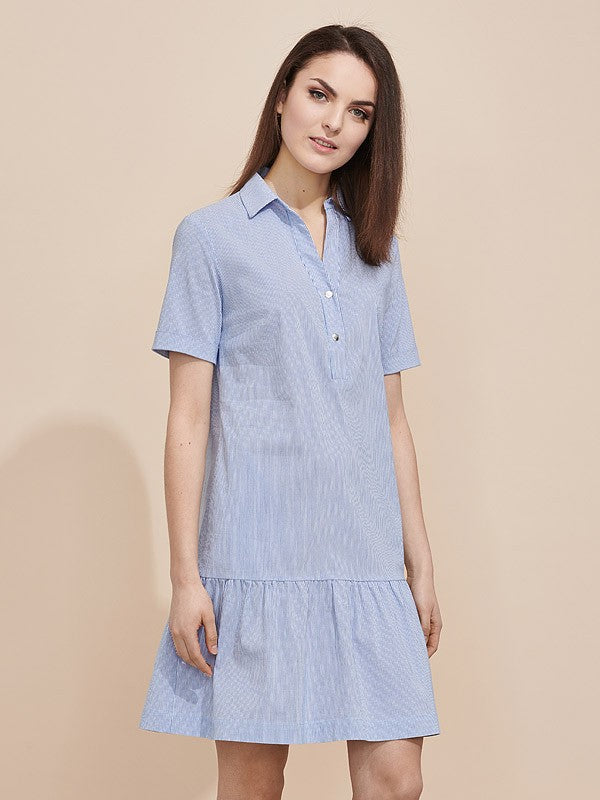 Atella viskozinė suknelė "Harper Light Blue Stripes"