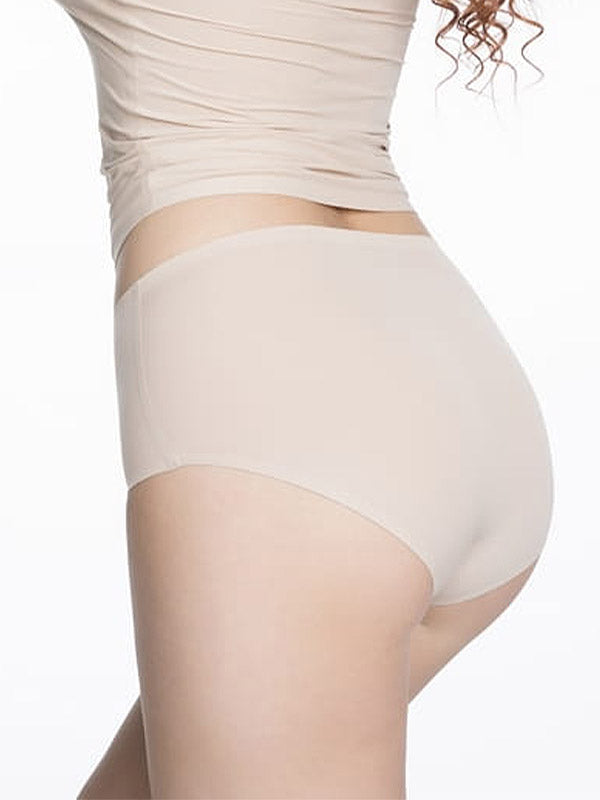 Julimex lazeriu kirptos labai tamprios aukšto juosmens kelnaitės "Flexi-One Maxi Nude"
