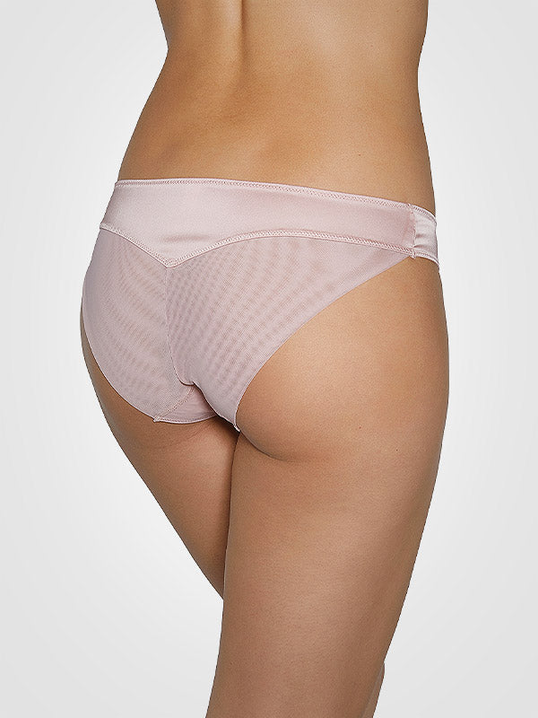 Ysabel Mora atlasinės kelnaitės su nėriniais "Adia Mini Light Pink"