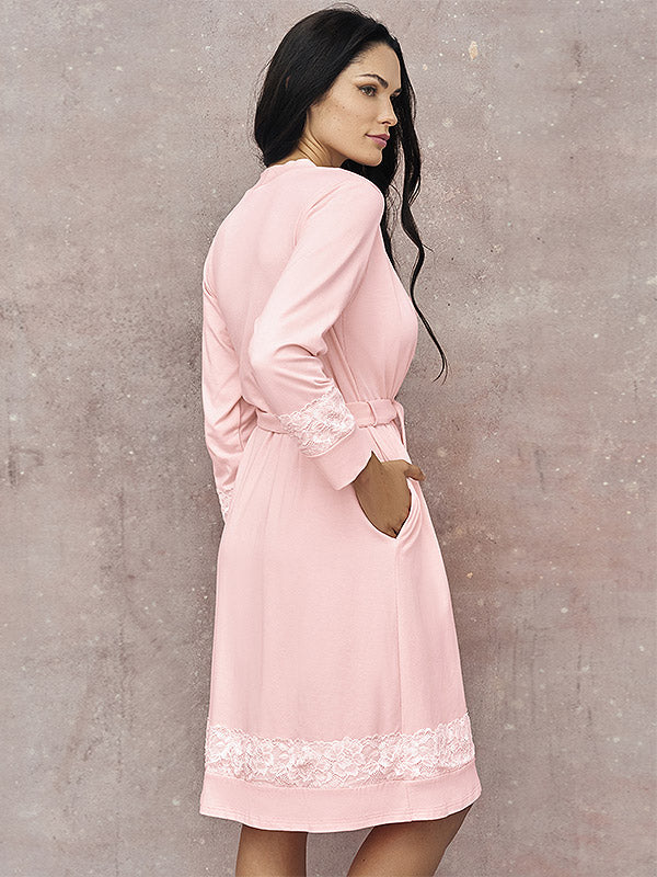 Lega medvilninis chalatas "Keira Pink"