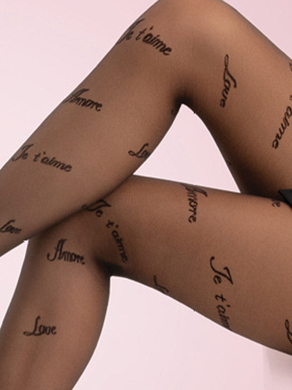 Gatta raštuotos matinės pėdkelnės "Lovely 04 20 Den Black"