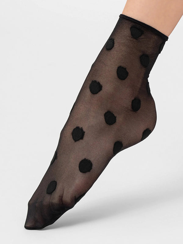 Veneziana taškuotos kojinaitės "Kylie Black Dots"