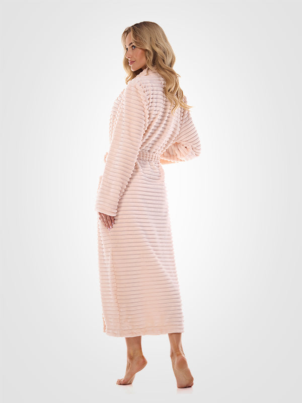 L&L ilgas raštuotas chalatas "Ritta Pink"