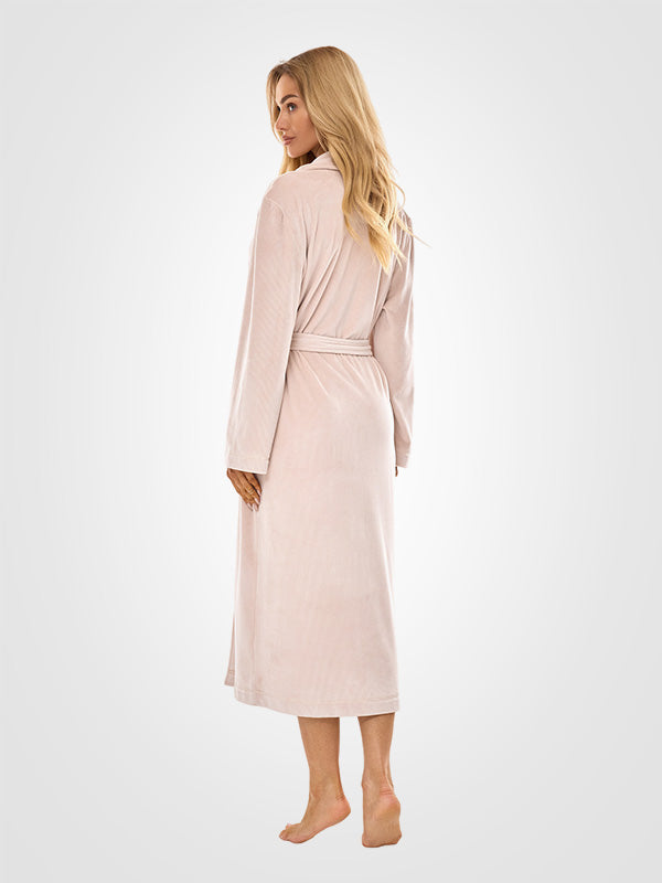 L&L ilgas raštuotas chalatas "Aura Angora Velour"