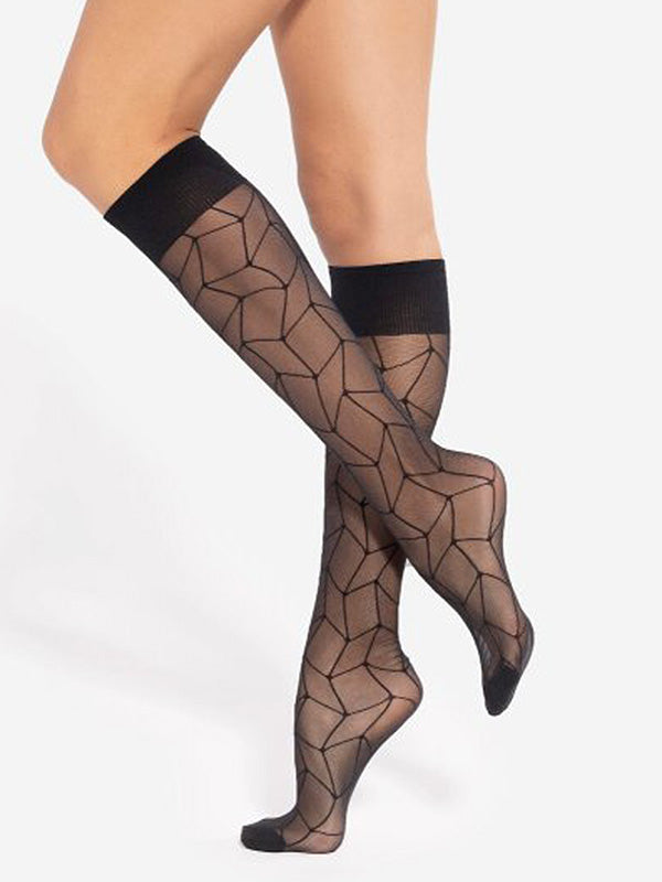 Gatta raštuotos puskojinės "Trendy 17 20 Den Black"