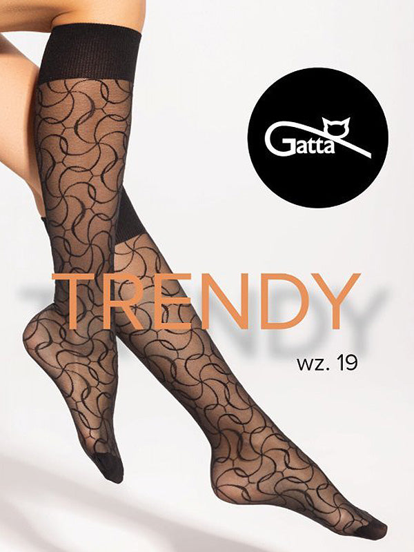 Gatta raštuotos puskojinės "Trendy 19 20 Den Black"