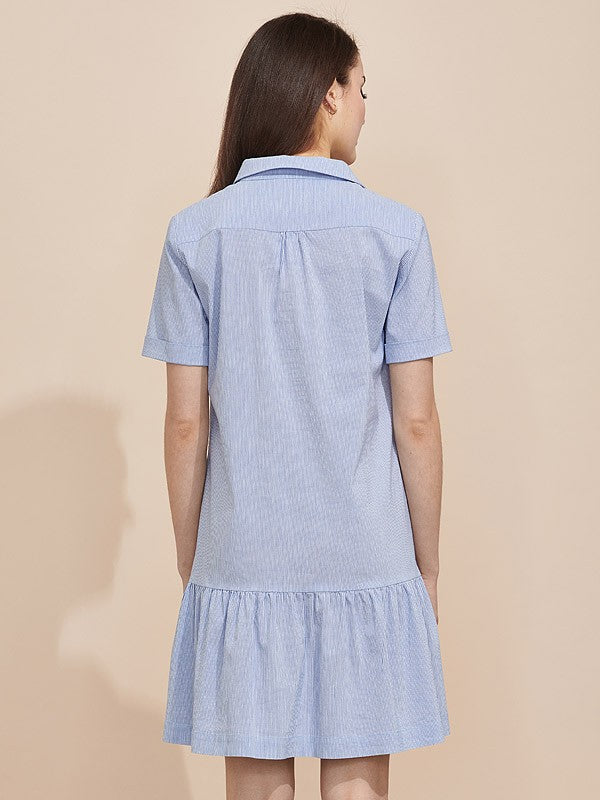 Atella viskozinė suknelė "Harper Light Blue Stripes"