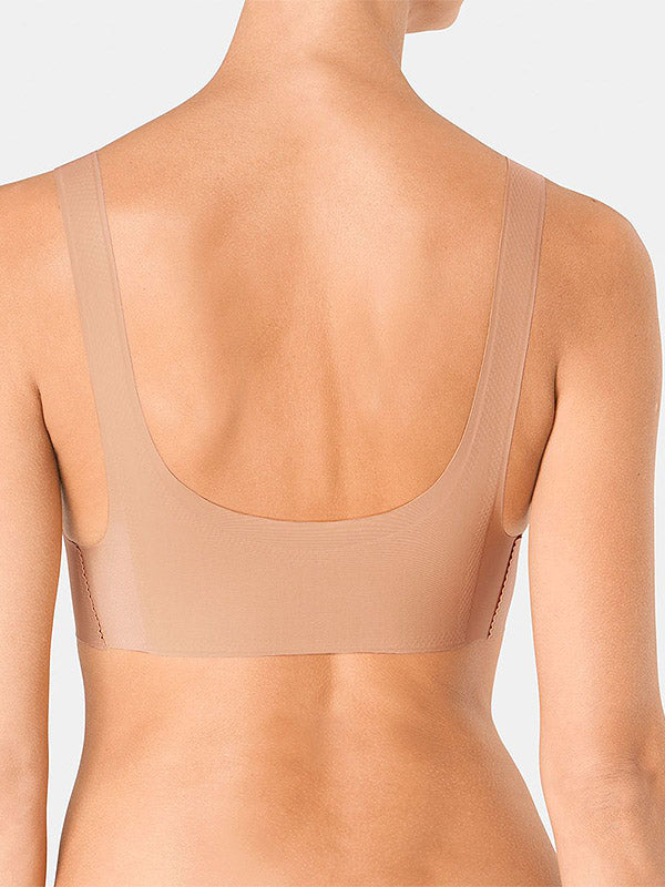 Sloggi lazeriu kirpta minkšta push up bevielė liemenėlė "Zero Feel Bralette Skin"