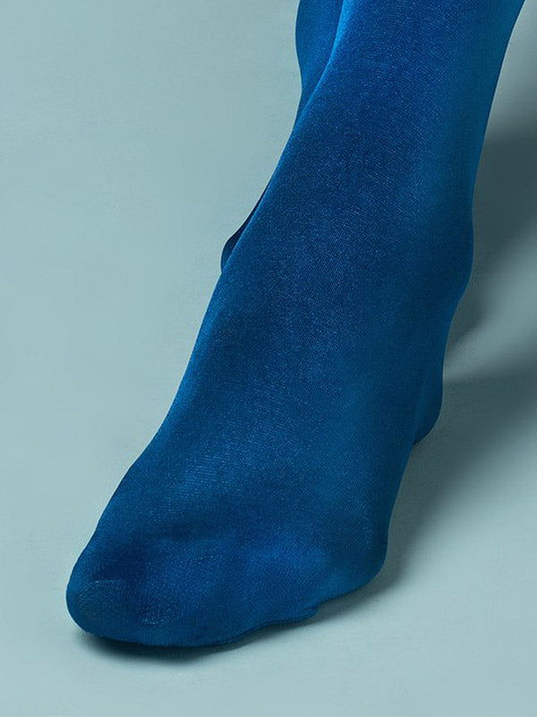 Fiore 3D blizgios pėdkelnės "Glossy 70 Den Blue"