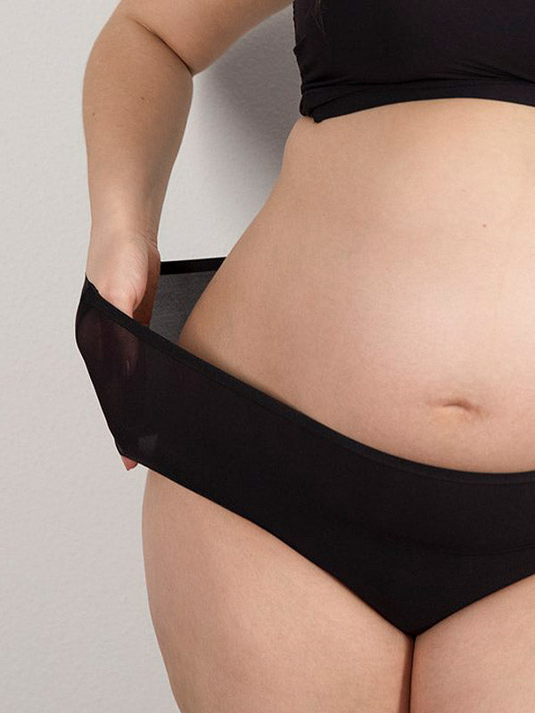 Julimex lazeriu kirptos labai tamprios kelnaitės nėščiosioms "Flexi-One Maxi Black"