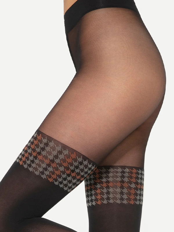 Gatta pėdkelnės su kojinių imitacija "Girl Up 41 20-60 Den Black - Fox"