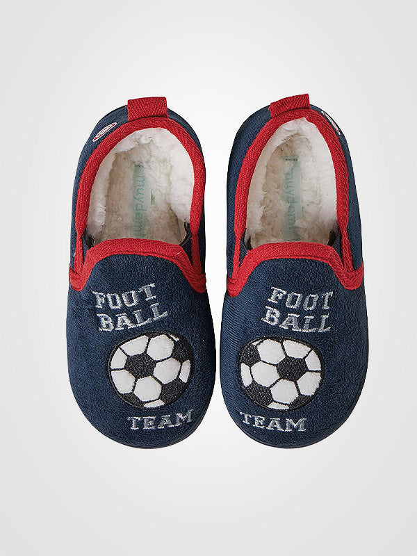 Muydemi vaikiškos šlepetės su auliukais "Football Team Navy - Red - White"