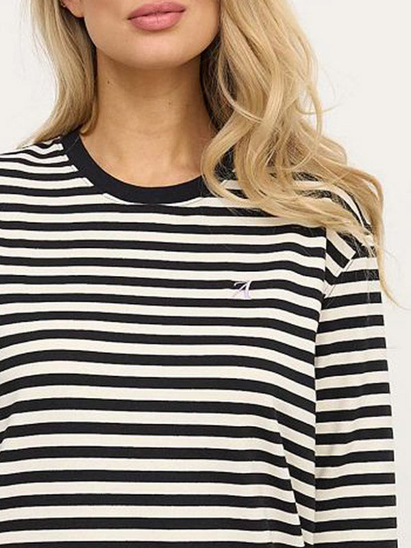 Atella laisvalaikio palaidinė su medvilne "Sailor White - Black Stripes"