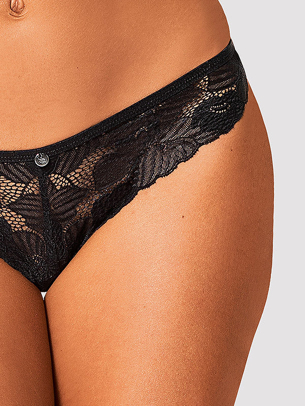 Obsessive nėriniuotos kelnaitės stringai "Serena Black"