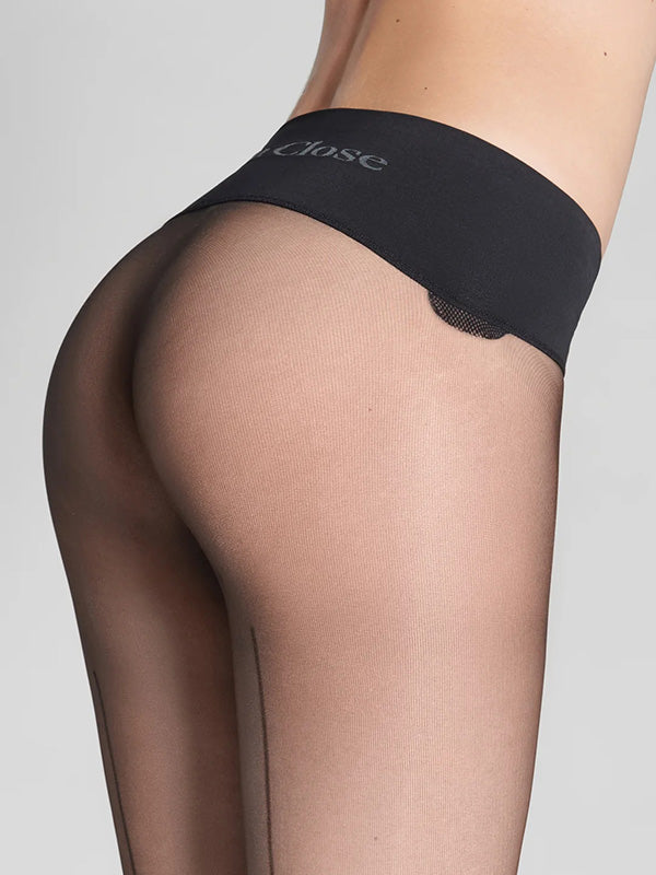 Maison Close prabangios besiūlės pėdkelnės "Signature Couture 20 Den Black"