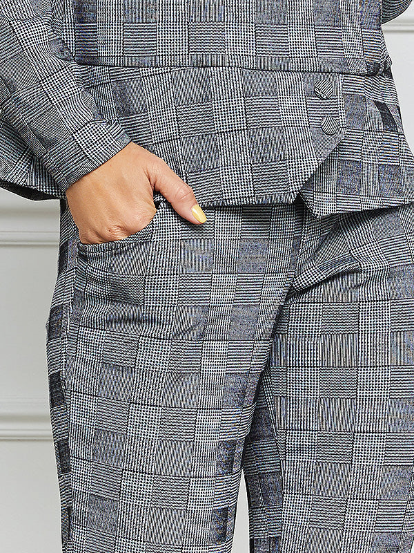 Lega kelnės "Adele Grey - White Square"