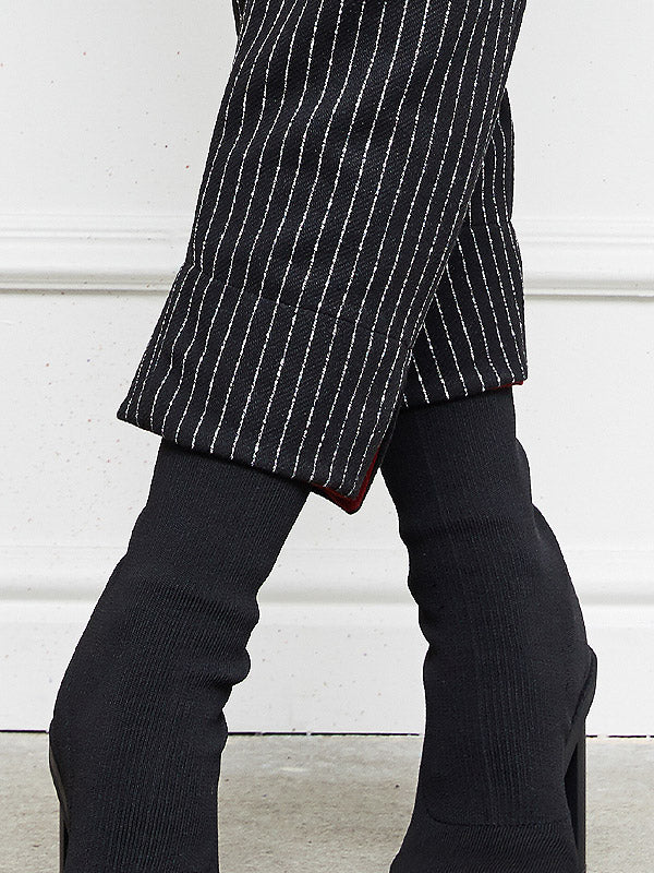 Lega kelnės "Arietta Black - White Stripes"