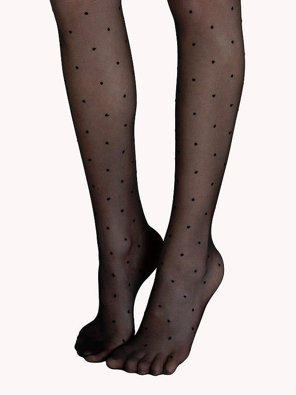 Lisca taškuotos pėdkelnės "Fashion Dots 20 Den Black"