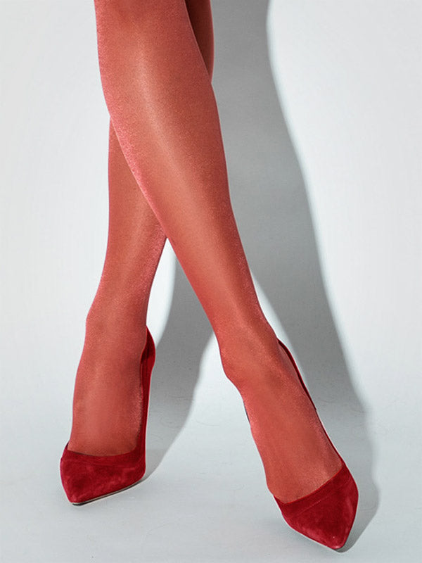 Amour pėdkelnės atviru tarpkoju "Hip Lace 30 Den Red"