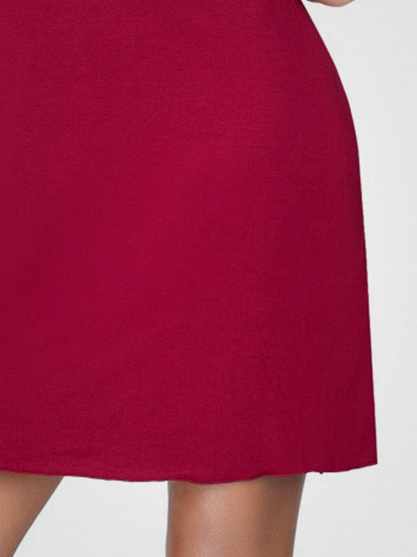 Donna viskoziniai naktiniai su nėriniais "Miriam Burgundy"